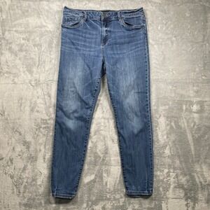 KUT from the Kloth Donna High Rise Ankle Skinny Jeans Women's Size 10 Blue Denim